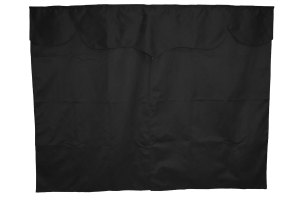 Tenda da letto in camoscio 3 pezzi SENZA BORDO antracite-nero Lunghezza 179 cm