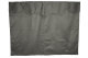 Suede look truck bed curtain 3-piece WITHOUT EDGE grey Länge149 cm