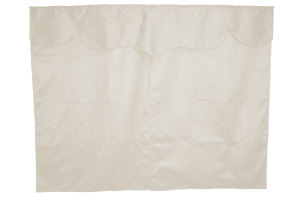 Tenda da letto in camoscio 3 pezzi SENZA BORDO beige Lunghezza149 cm