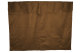 Sängdraperi i mockalook 3 delar WITHOUT EDGE mörkbrun Längd 179 cm