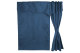 Suede look truck bed curtain 3-piece WITHOUT EDGE dark blue Länge149 cm