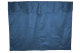 Tenda da letto in camoscio 3 pezzi SENZA BORDO blu scuro Lunghezza149 cm