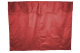 Suede look truck bed curtain 3-piece WITHOUT EDGE bordeaux Länge149 cm