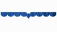 Fits Scania*: S (2016-...) suede look truck windshield border with cutout for windshield sensor - WITHOUT EDGE V-shape dark blue