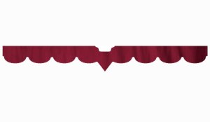 Fits Scania*: S (2016-...) suede look truck windshield border with cutout for windshield sensor - WITHOUT EDGE V-shape bordeaux
