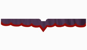Fits Scania*: S (2016-...) suede look truck windshield border with cutout V-shape bordeaux anthracite-black