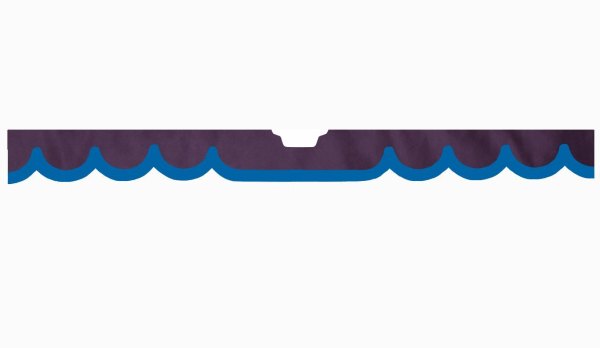 Adatto per Scania*: S (2016-...) Rivestimento del parabrezza in pelle scamosciata con taglio a forma di onda blu* antracite-nero