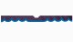 Adatto per Scania*: S (2016-...) Rivestimento del parabrezza in pelle scamosciata con taglio a forma di onda blu* antracite-nero