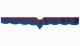 Fits Scania*: S (2016-...) suede look truck windshield border with cutout V-shape blue* anthracite-black