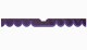 Adatto per Scania*: S (2016-...) Rivestimento parabrezza in pelle scamosciata con taglio ad arco lilla antracite-nero