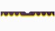 Adatto per Scania*: S (2016-...) Rivestimento del parabrezza in pelle scamosciata con taglio ad arco giallo antracite-nero