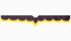 Adatto per Scania*: S (2016-...) bordo del parabrezza in pelle scamosciata con taglio a V giallo antracite-nero