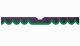 Fits Scania*: S (2016-...) suede look truck windshield border with cutout bow-shape green anthracite-black