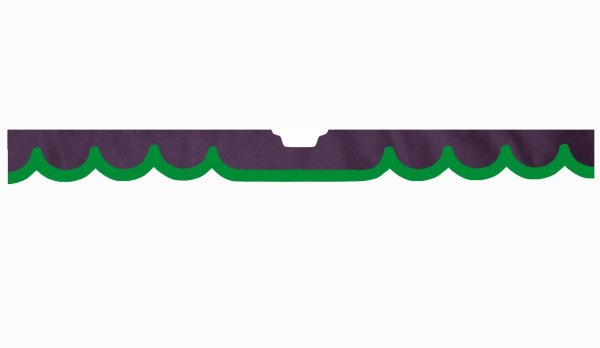 Adatto per Scania*: S (2016-...) Rivestimento del parabrezza in pelle scamosciata con taglio a forma di onda verde antracite-nero