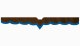 Adatto per Scania*: S (2016-...) Rivestimento parabrezza in pelle scamosciata con taglio a V blu* marrone scuro