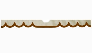 Adatto per Scania*: S (2016-...) Rivestimento del parabrezza in pelle scamosciata con taglio a forma di onda marrone* beige
