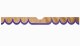 Adatto per Scania*: S (2016-...) Rivestimento parabrezza in pelle scamosciata con taglio ad arco lilla caramello