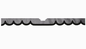 Adatto per Scania*: S (2016-...) Rivestimento del parabrezza in pelle scamosciata con taglio a forma di onda nero* grigio