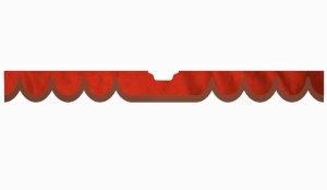 Adatto per Scania*: S (2016-...) Rivestimento del parabrezza in pelle scamosciata con taglio a forma di arco marrone* rosso
