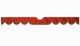 Passend für Scania*: S (2016-...) Wildlederoptik Scheibenbordüre mit Ausschnitt Bogenform braun* rot