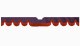Adatto per Scania*: S (2016-...) Bordo del parabrezza in pelle scamosciata Frange con taglio Sensore di montaggio del parabrezza Forma a onda rosso antracite-nero