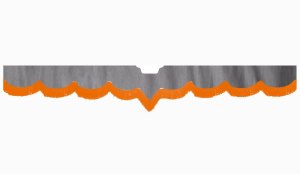 Adatto per Scania*: S (2016-...) frange di bordo del parabrezza in pelle scamosciata con sensore di montaggio del parabrezza ritagliato a forma di V grigio arancio