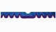 Adatto per Scania*: S (2016-...) bordo del parabrezza in pelle scamosciata frange con taglio sensore di montaggio del parabrezza forma a onda blu scuro lilla