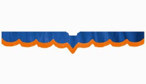 Adatto per Scania*: S (2016-...) Bordo del parabrezza in pelle scamosciata Frange con taglio Sensore di montaggio del parabrezza a forma di V blu scuro arancione