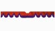 Adatto per Scania*: S (2016-...) frange perimetrali del parabrezza in pelle scamosciata con taglio per il montaggio del sensore a forma di onda del parabrezza rosso lilla