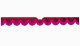 Adatto per Scania*: S (2016-...) frange di bordo del parabrezza in pelle scamosciata con sensore di montaggio del parabrezza ritagliato a forma di arco bordeaux rosa