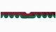Fits Scania*: S (2016-...) suede look truck windshield border with cutout for windshield sensor with fringes Wave-shape bordeaux green