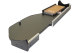 Lämplig för DAF*: XF 106 EURO6 (2013-....) - XXL-bord med låda - HollandLine läderimitation - brun