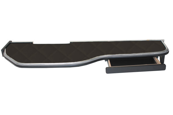 Lämplig för DAF*: XF 106 EURO6 (2013-....) - XXL-bord med låda - HollandLine läderimitation - svart