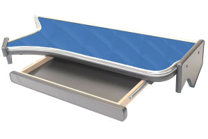 Passar för IVECO*: Stralis XXL bord med låda HollandLine konstläder blå