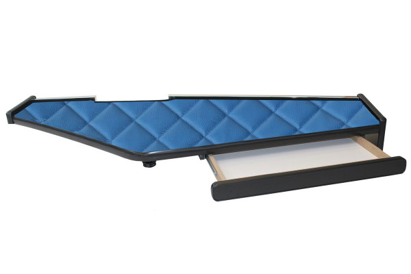 Suitable for Renault*: T-Serie (2013-...) - XXL table with drawer - HollandLine imitation leather - blue