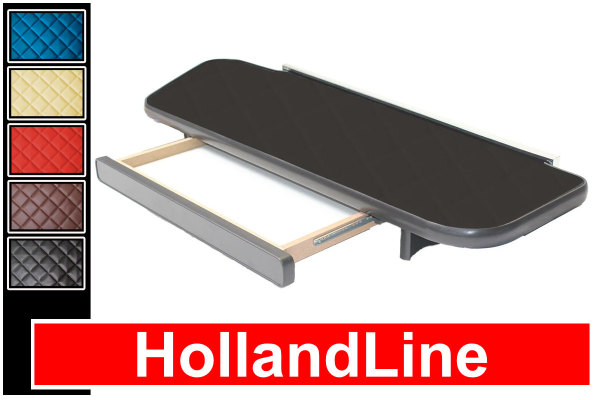 Suitable for Scania*: R4 / S (2016-...) Passenger table with drawer - HollandLine imitation leather