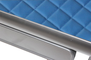 Suitable for Scania*: R4 / S (2016-...) Passenger table with drawer - HollandLine imitation leather blue