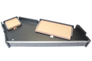 Suitable for Volvo*: FH4 (2013-2020) - XXL table with 2 drawers - HollandLine imitation leather - beige