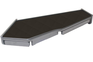 Suitable for Volvo*: FH4 (2013-2020) - XXL table with 2 drawers - HollandLine imitation leather - black