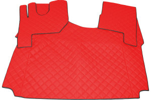 Suitable for Renault*: T-Series (2013-...) Automatic - HollandLine imitation leather - floor mats and engine tunnels - passenger seat air suspended - high engine tunnel (200MM) - red