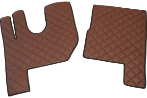 Suitable for Renault*: T-Series (2013-...) Automatic - HollandLine imitation leather - floor mats and engine tunnels - passenger seat air suspended - high engine tunnel (200MM) - brown