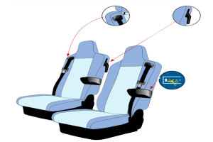 Lkw Sitzbezug ClassicLine - The Best - Mod.O - braun-karamell - mit Logo