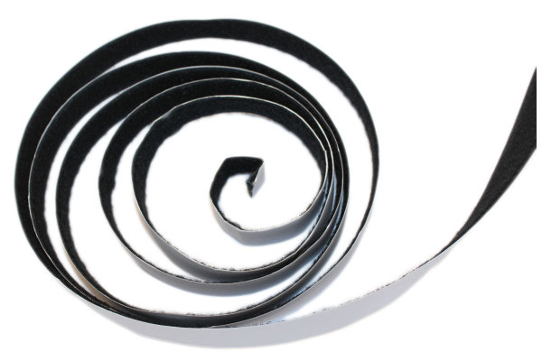 Meterware Klett- oder Flauschseite selbstklebend Flauschseite schwarz