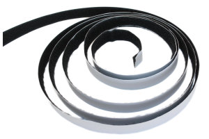 Zelfklevend klittenband of fleece zijde per meter Pluizige kant Zwart