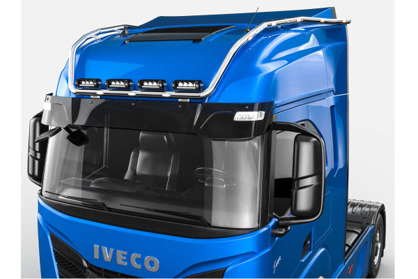 Suitable for Iveco*: S-Way (2019-...) - high roof - stainless steel headlight bracket "HYDRA-MAX" - with 13 LEDs (incl. installation)