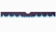 Adatto per Scania*: S (2016-...) Bordo parabrezza scamosciato con pompon - con taglio Sensore parabrezza blu Forma a onda antracite-nero