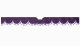Suitable for Scania*: S (2016-...) Suede look Windscreen border with bobble - with cut-out Windscreen fitting sensor lilac wave form anthracite-black