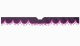 Adatto per Scania*: S (2016-...) Bordo parabrezza scamosciato con pompon - con taglio Sensore di montaggio parabrezza rosa Forma ad onda antracite-nero