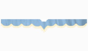 Suitable for Scania*: S (2016-...) Suede look Windscreen border with bobble - with cut-out Windscreen fitting sensor beige V-Form light blue