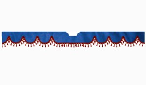 Suitable for Scania*: S (2016-...) Suede look Windscreen border with bobble - with cut-out Windscreen fitting sensor bordeaux wave form dark blue